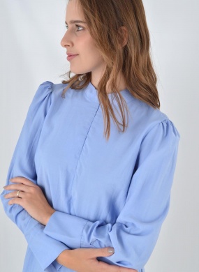 Blusa Gola com Z�per Gatos e Atos Azul - Foto 2