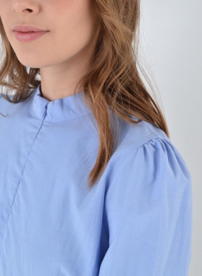 Blusa Gola com Z�per Gatos e Atos Azul - Foto 3