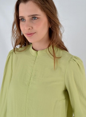 Blusa Gola com Z�per Gatos e Atos Verde - Foto 2