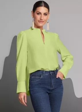 Blusa Gola com Zíper Gatos e Atos Verde - Foto 4