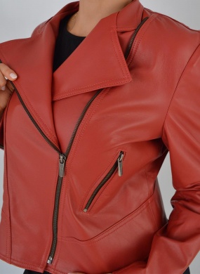 Jaqueta Couro Pelica Trappiche Cor Vermelho - Foto 3