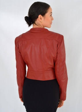 Jaqueta Couro Pelica Trappiche Cor Vermelho - Foto 4