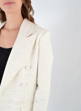 Blazer Algod�o Trappiche Off White - Foto 2