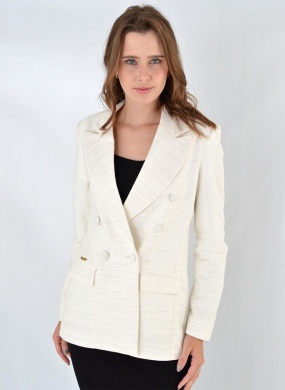 Blazer Algod�o Trappiche Off White - Foto 4