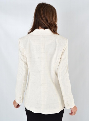 Blazer Algod�o Trappiche Off White - Foto 5