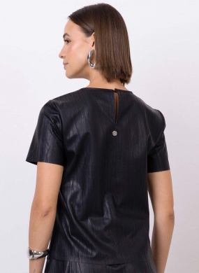 T-shirt Em Pu Preta Seiki  - Foto 3