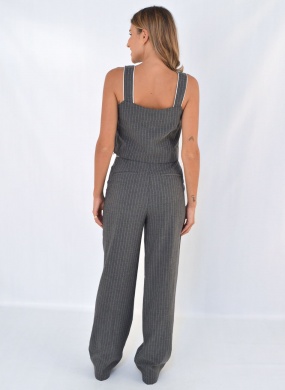 Conjunto Alfaiataria Risca de Giz Chumbo Tribeca - Foto 3