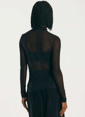 Blusa Preta em Tule Cant�o - Foto 3