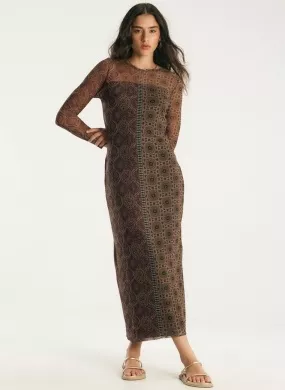 Vestido em Tule Estampado Cantão - Foto 1