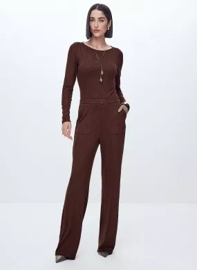 Conjunto Comfy Canelado Marrom Flor de Lis - Foto 3