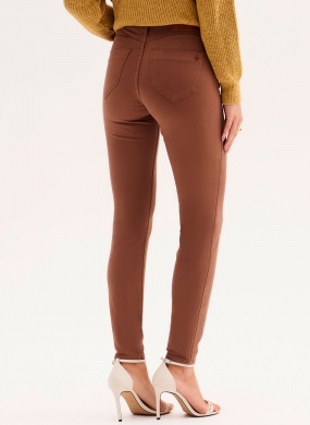 Cal�a Esmeralda Skinny Marrom Flor de Lis - Foto 2