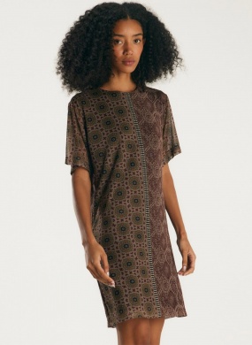 Vestido ucl� Preto Cant�o - Foto 1