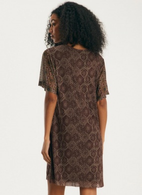 Vestido Curto Tule Estampado Abadaluz Cant�o - Foto 2