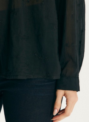 Camisa Over Voil Bordado Amor Cant�o - Foto 2
