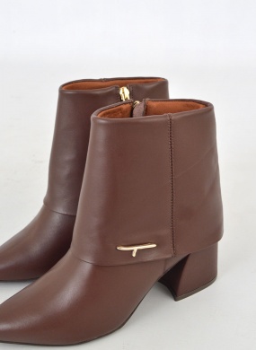 Bota Couro Cor Caf� Tabita - Foto 2