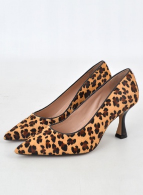 Scarpin Couro Pelo On�a Safari Tabita - Foto 1