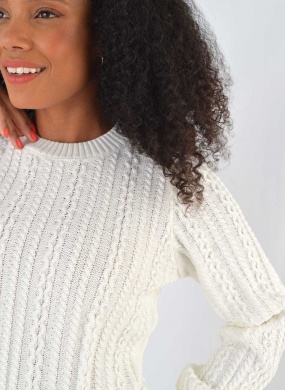 Blusa de Tricot Cor Off White Das Gurias - Foto 2