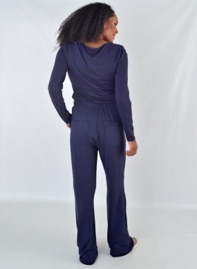 Conjunto Comfy Canelado Marinho Flor de Lis - Foto 4