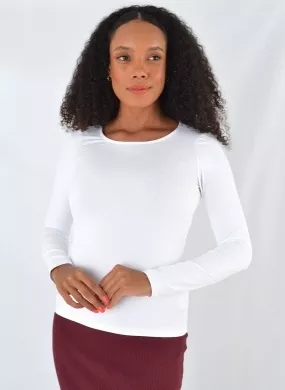 Blusa Térmica Branca Flor de Lis - Foto 1