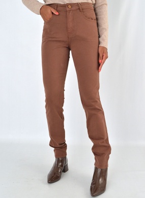 Cal�a Esmeralda Skinny Marrom Flor de Lis - Foto 3