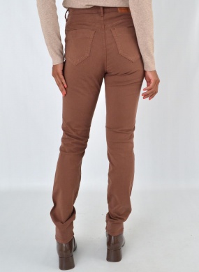 Cal�a Esmeralda Skinny Marrom Flor de Lis - Foto 5