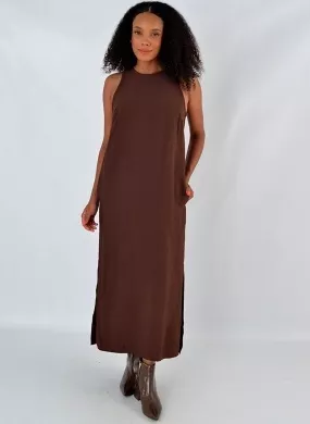 Vestido Viscose Cor Marrom Loderro - Foto 1