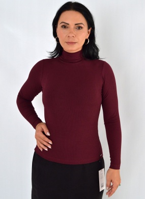 Blusa Canelada Vinho Declari - Foto 1