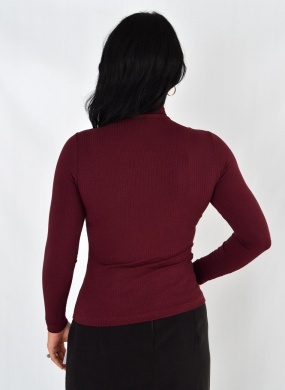 Blusa Canelada Vinho Declari - Foto 3