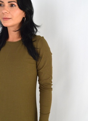 Vestido Longo Canelado Militar Declari - Foto 3