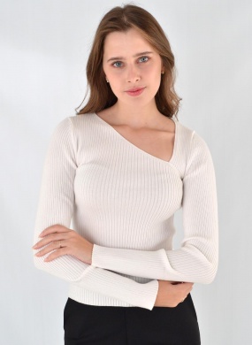 Blusa De Tricot Com Decote Assim�trico Lez a Lez - Foto 1
