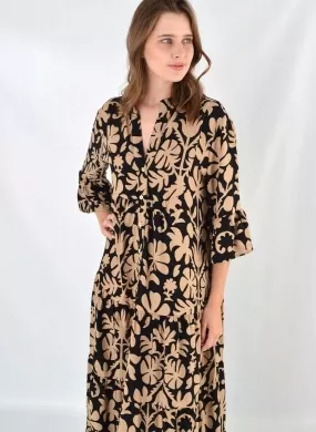 Vestido Longo Estampado Alba Cantão - Foto 2