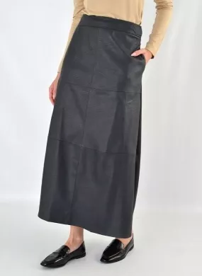 Saia Midi em Pu Cor Marinho Pacific Blue - Foto 1
