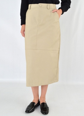 Saia Midi em Pu Cru Pacific Blue - Foto 1