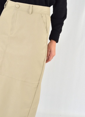 Saia Midi em Pu Cru Pacific Blue - Foto 2