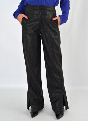 Cal�a Pantalona Em Pu Preto Bana Bana - Foto 1