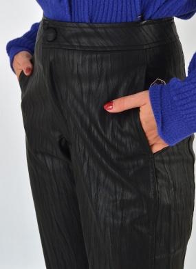 Cal�a Pantalona Em Pu Preto Bana Bana - Foto 2