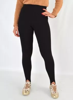 Calça Fuso Em Tricot Preto Bana Bana - Foto 1