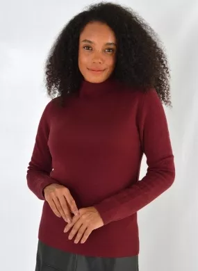 Blusa Fio de Cachemir Pelucia Por Dentro Vinho Susan Zheng  - Foto 1