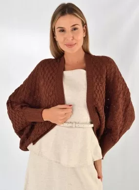 Kimono Em Tricot Marrom Degli Uffizzi - Foto 2