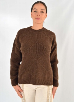 Blusa Tricot Cor Cacau Gurias - Foto 1