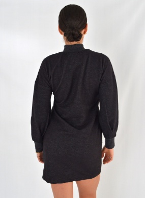 Vestido Curto Em Moletinho Preto Haes - Foto 3