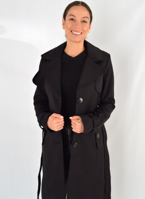 Trench Coat Preta Trappiche  - Foto 2