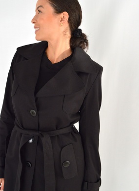 Trench Coat Preta Trappiche  - Foto 4