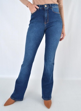 Cal�a Jeans Boot Cut Cintura Alta Lez a Lez - Foto 4
