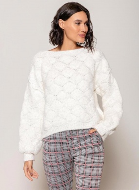 Blusa Tricot Ponto Dublado Branco Biamar  - Foto 1