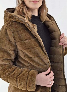 Jaqueta Estofada Revers�vel Alpelo Cor Mocchiato - Foto 1