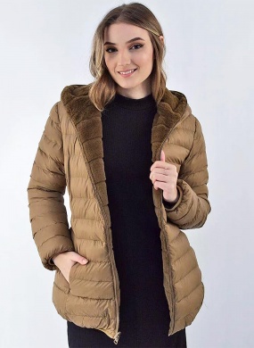 Jaqueta Estofada Revers�vel Alpelo Cor Mocchiato - Foto 2