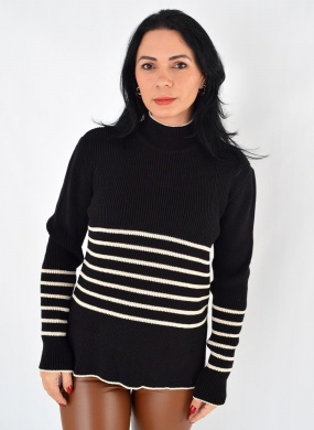 Blusa Tricot Preta Bana Bana  - Foto 1