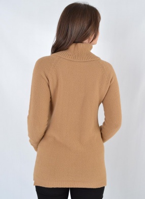 Blusa Fio Pluma Alongada Das Gurias Cor Bege Promo - Foto 3