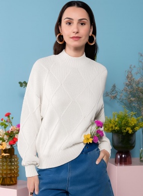 Blusa Em Tricot Algod�o Biamar  - Foto 1